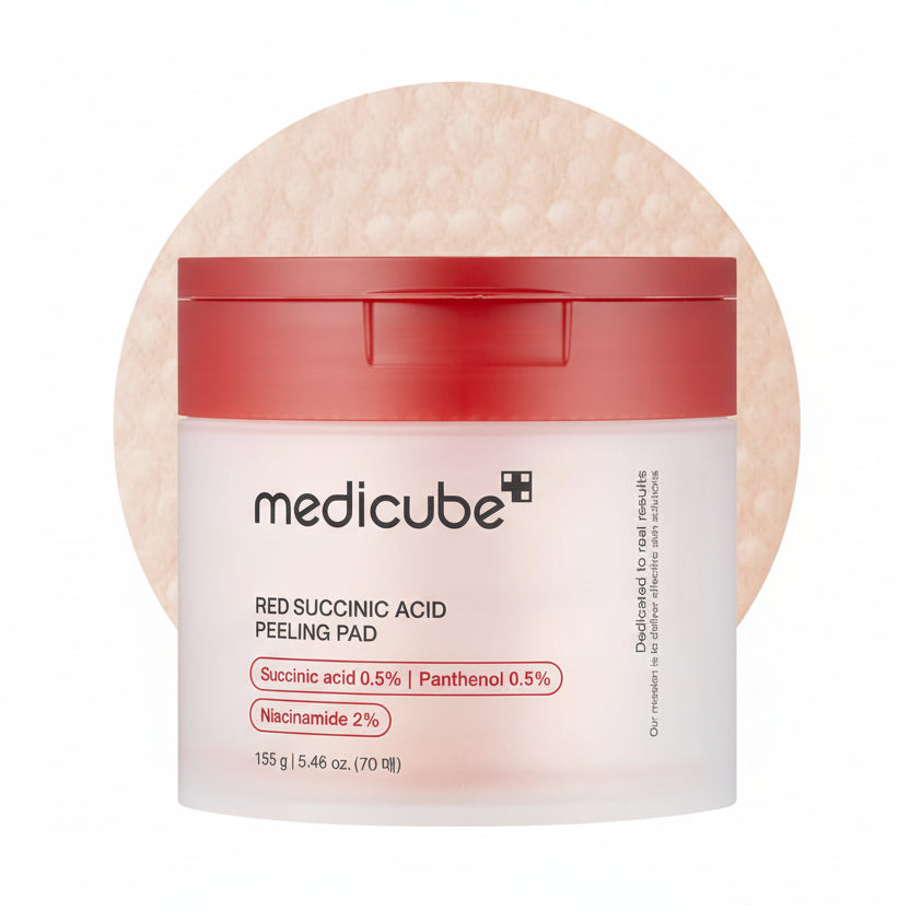 Medicube Red Succinic Acid Peel Pads – Disques Exfoliants Anti-Imperfections