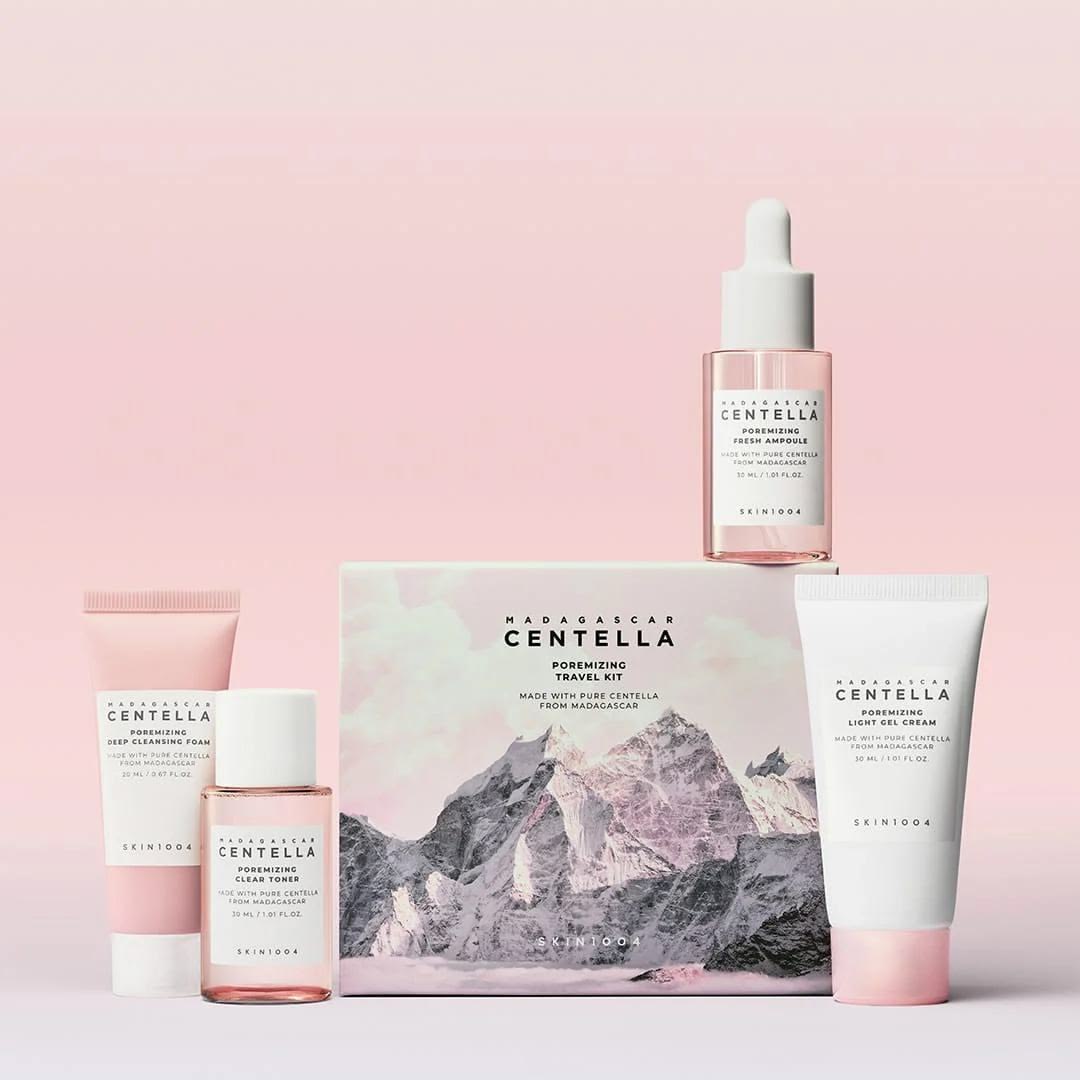 SKIN1004 - Madagascar Centella Poremizing Travel Kit - Coffret voyage (4 pièces)