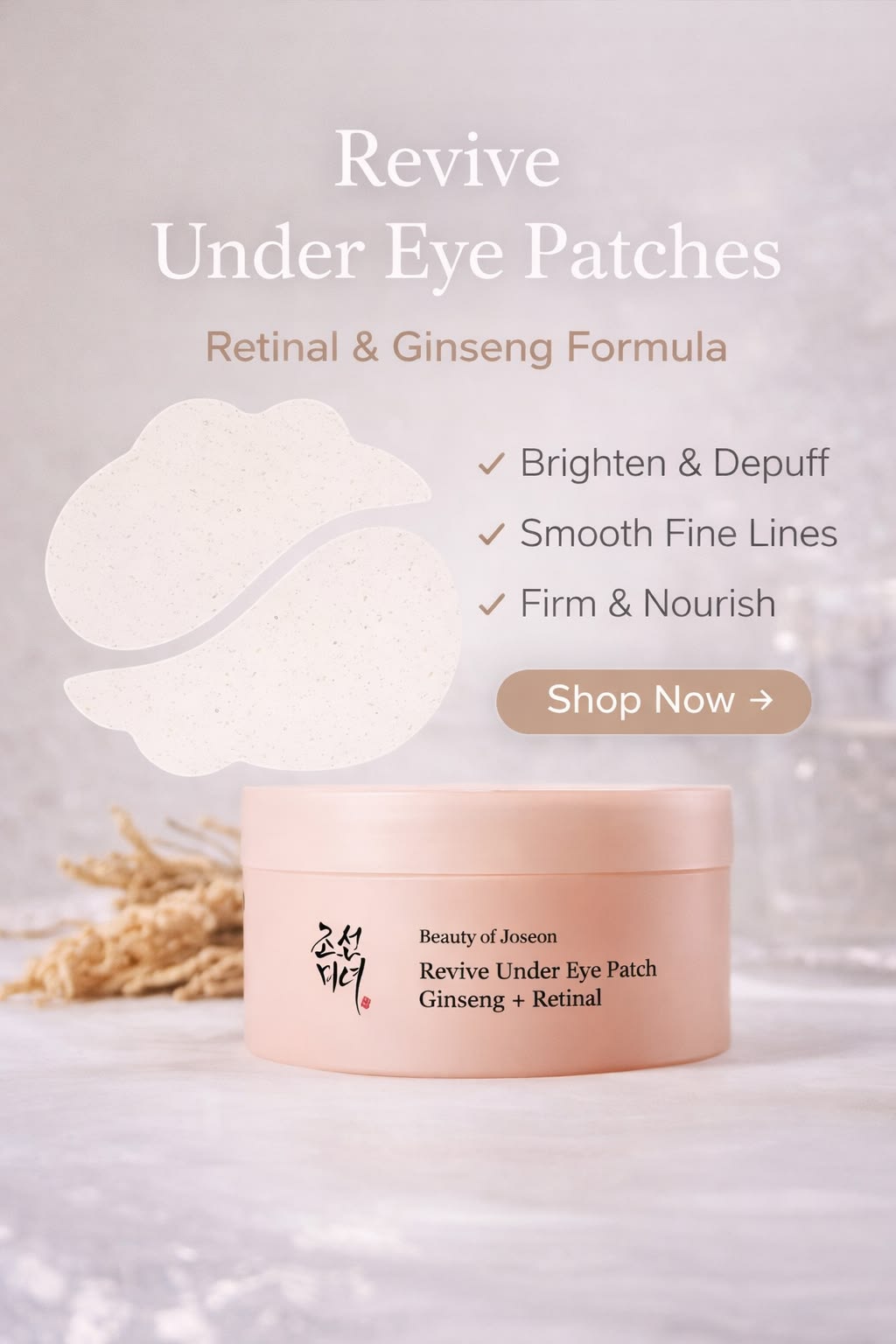 Beauty of Joseon Ginseng & Retinal Eye Revive Patch (60 patches)