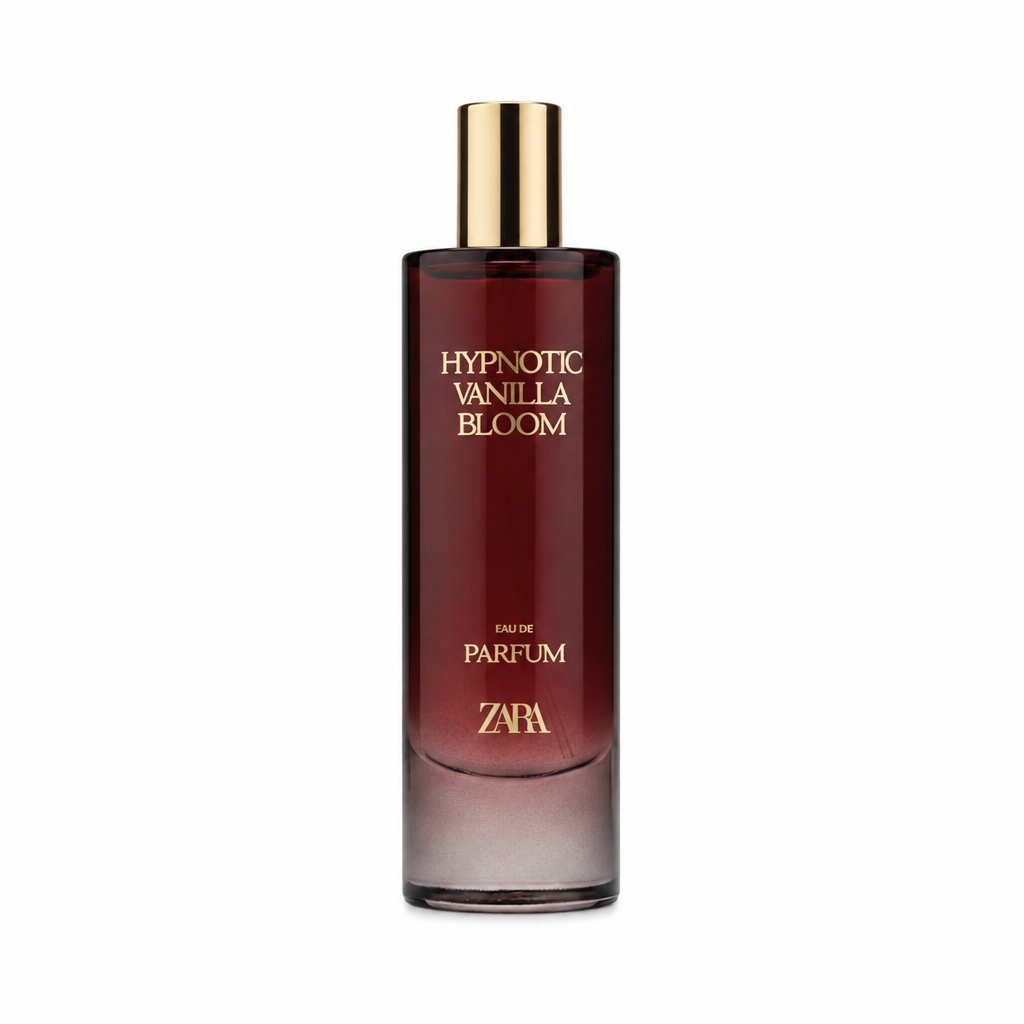 Flacon Zara Hypnotic Vanilla Bloom centré sur fond blanc